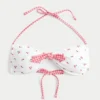Tie-Front Halter Bandeau Bikini Top