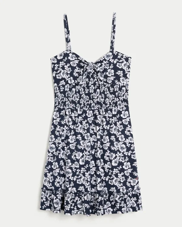 Tie Front Knit Mini Dress Tie Front Knit Mini Dress