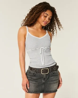 Tie-Front Sweater Tank