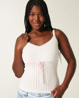 Tie-Front Sweater Tank