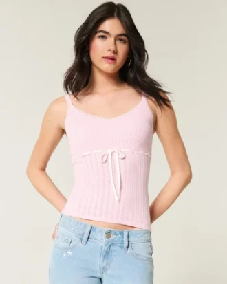 Tie-Front Sweater Tank