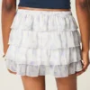 Tiered Chiffon Mini Skort