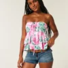 Tiered Halter Babydoll Top