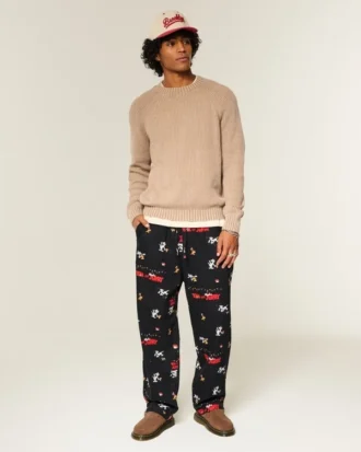 Tom and Jerry Graphic Flannel Pajama Pants