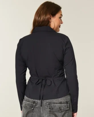 Tuxedo-Style Stretch Poplin Shirt