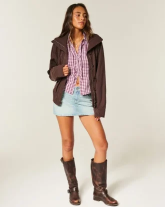 Tuxedo-Style Stretch Poplin Shirt