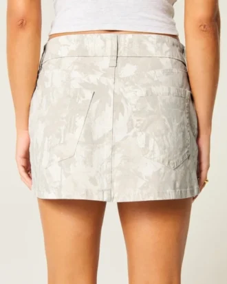 Twill Camo Mini Skirt