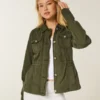 Twill Y2K Military Jacket