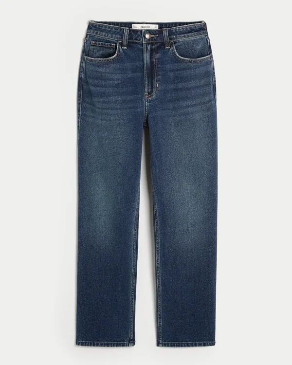 Ultra High-Rise Dark Wash 90s Straight Jeans Ultra High-Rise Dark Wash 90s Straight Jeans
