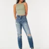 Ultra High-Rise Ripped Medium Wash Mom Jeans Ultra High-Rise Ripped Medium Wash Mom Jeans