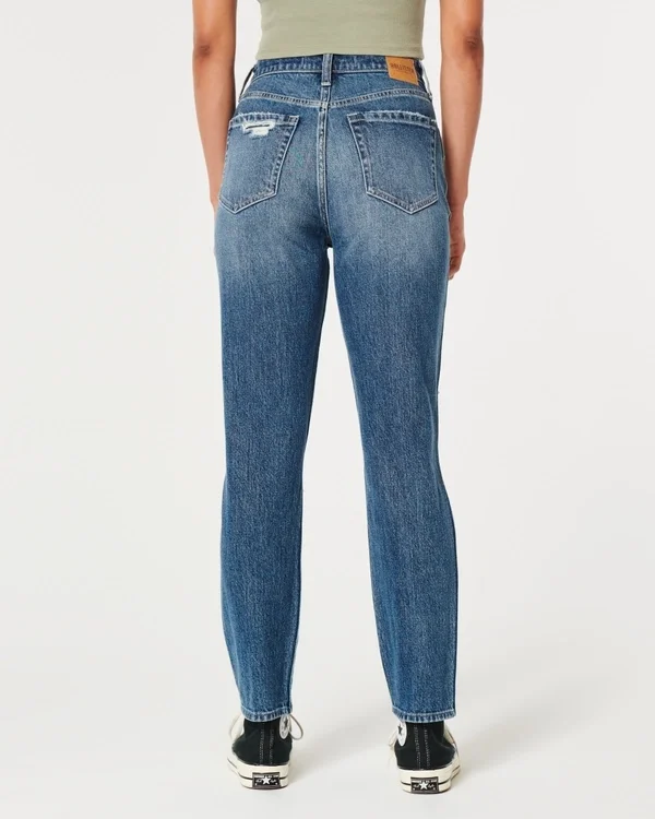 Ultra High-Rise Ripped Medium Wash Mom Jeans Ultra High-Rise Ripped Medium Wash Mom Jeans