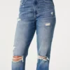 Ultra High-Rise Ripped Medium Wash Mom Jeans Ultra High-Rise Ripped Medium Wash Mom Jeans