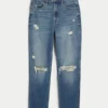 Ultra High-Rise Ripped Medium Wash Mom Jeans Ultra High-Rise Ripped Medium Wash Mom Jeans