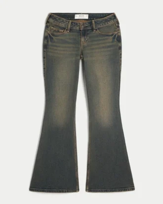 Ultra Low-Rise Dark Wash Flare Jeans Ultra Low-Rise Dark Wash Flare Jeans