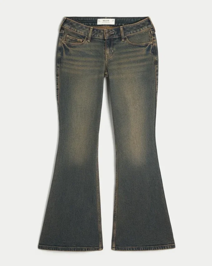 Ultra Low-Rise Dark Wash Flare Jeans Ultra Low-Rise Dark Wash Flare Jeans