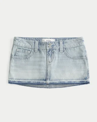 Ultra Low-Rise Denim Micro Mini Skort Ultra Low-Rise Denim Micro Mini Skort