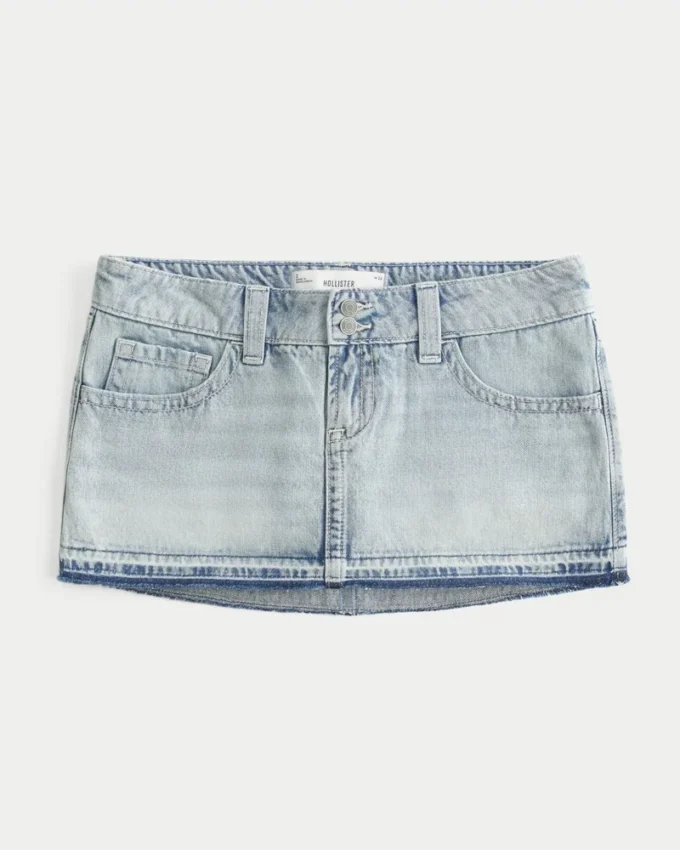 Ultra Low-Rise Denim Micro Mini Skort Ultra Low-Rise Denim Micro Mini Skort