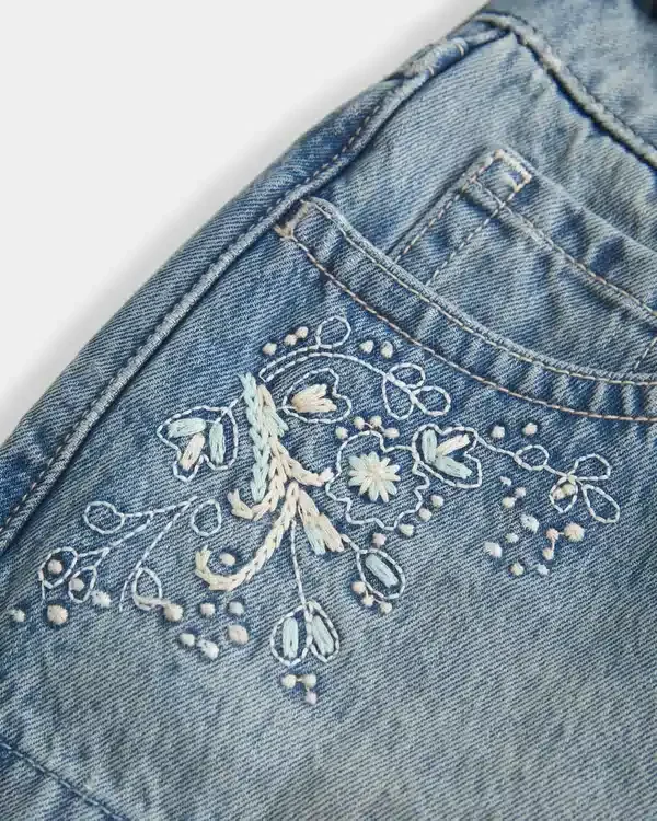 Ultra Low-Rise Denim Micro Mini Skort Ultra Low-Rise Denim Micro Mini Skort