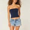 Ultra Low-Rise Embroidered Denim Mini Shorts Ultra Low-Rise Embroidered Denim Mini Shorts