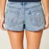 Ultra Low-Rise Embroidered Denim Mini Shorts Ultra Low-Rise Embroidered Denim Mini Shorts
