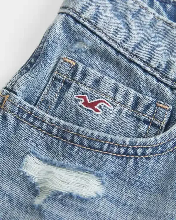 Ultra Low-Rise Embroidered Denim Mini Shorts Ultra Low-Rise Embroidered Denim Mini Shorts