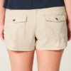 Ultra Low-Rise Khaki Twill Mini Shorts