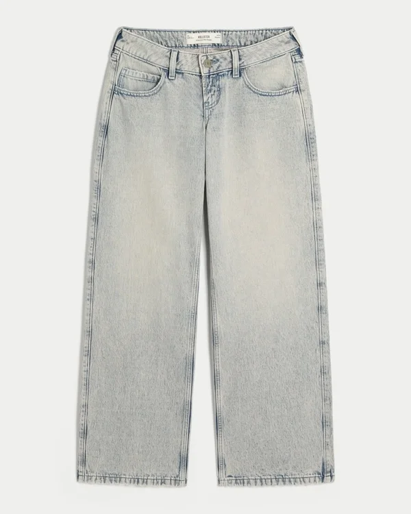 Ultra Low-Rise Light Wash Baggy Jeans Ultra Low-Rise Light Wash Baggy Jeans