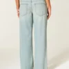 Ultra Low-Rise Light Wash Buckle Back Baggy Jeans Ultra Low-Rise Light Wash Buckle Back Baggy Jeans