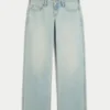 Ultra Low-Rise Light Wash Buckle Back Baggy Jeans Ultra Low-Rise Light Wash Buckle Back Baggy Jeans