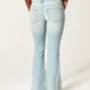Ultra Low-Rise Light Wash Let-Down Hem Flare Jeans Ultra Low-Rise Light Wash Let-Down Hem Flare Jeans