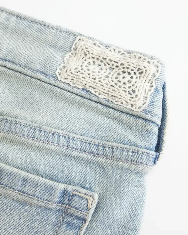 Ultra Low-Rise Light Wash Let-Down Hem Flare Jeans Ultra Low-Rise Light Wash Let-Down Hem Flare Jeans