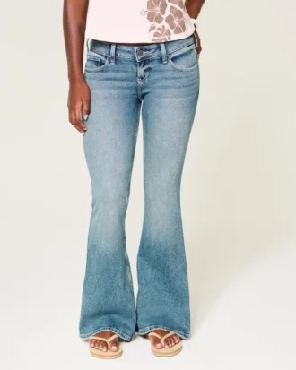 Ultra Low-Rise Medium Wash Flare Jeans Ultra Low-Rise Medium Wash Flare Jeans
