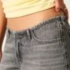 Ultra Low-Rise Mini Waistband Grey Baggy Jeans Ultra Low-Rise Mini Waistband Grey Baggy Jeans
