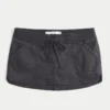 Ultra Low-Rise Twill Micro Mini Skort