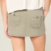 Ultra Low-Rise Twill Micro Mini Skort