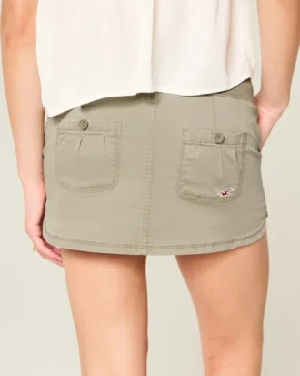 Ultra Low-Rise Twill Micro Mini Skort Ultra Low-Rise Twill Micro Mini Skort