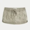 Ultra Low-Rise Twill Micro Mini Skort