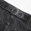 Ultra Low-Rise Washed Black Buckle Back Baggy Jeans Ultra Low-Rise Washed Black Buckle Back Baggy Jeans