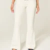 Ultra Low-Rise White Embroidered Pocket Flare Jeans Ultra Low-Rise White Embroidered Pocket Flare Jeans