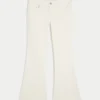 Ultra Low-Rise White Embroidered Pocket Flare Jeans Ultra Low-Rise White Embroidered Pocket Flare Jeans