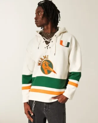 University of Miami Hurricanes Graphic Hockey Jersey Hoodie University of Miami Hurricanes Graphic Hockey Jersey Hoodie