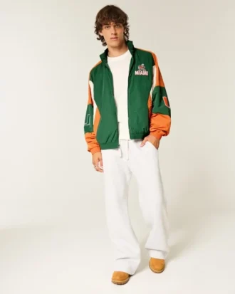 University of Miami Hurricanes Graphic Windbreaker Jacket