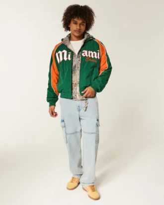 University of Miami Hurricanes Graphic Windbreaker Jacket