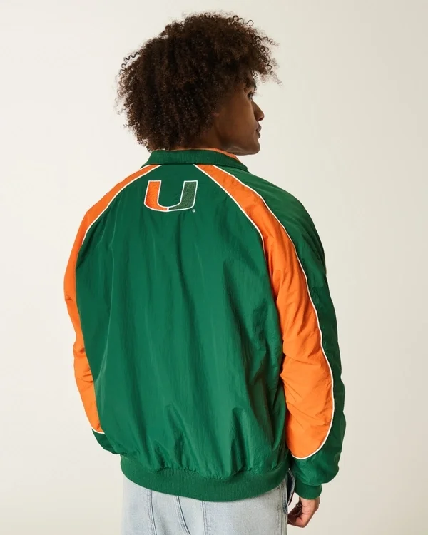 University of Miami Hurricanes Graphic Windbreaker Jacket University of Miami Hurricanes Graphic Windbreaker Jacket