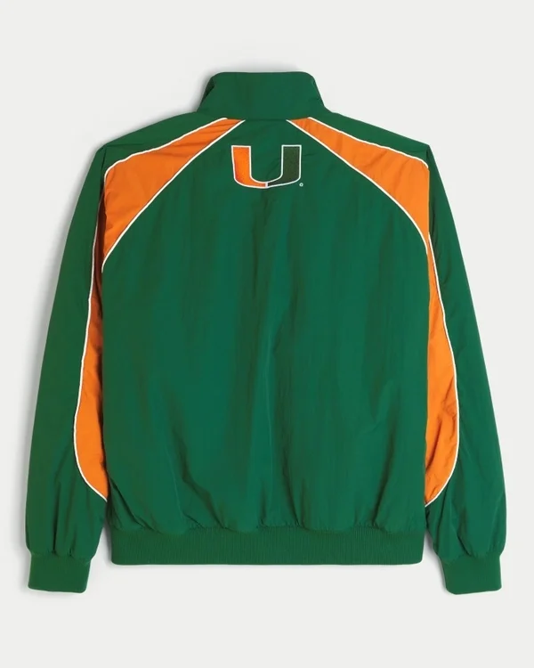University of Miami Hurricanes Graphic Windbreaker Jacket University of Miami Hurricanes Graphic Windbreaker Jacket