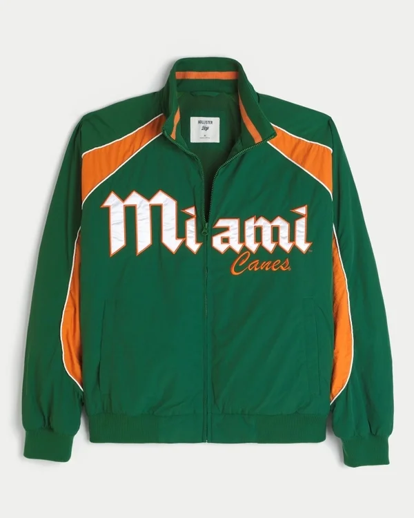 University of Miami Hurricanes Graphic Windbreaker Jacket University of Miami Hurricanes Graphic Windbreaker Jacket