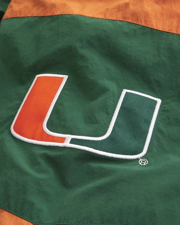 University of Miami Hurricanes Graphic Windbreaker Jacket University of Miami Hurricanes Graphic Windbreaker Jacket