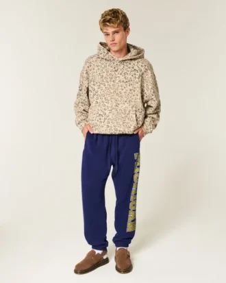 University of Michigan Wolverines Graphic Baggy Cinch Fleece Joggers