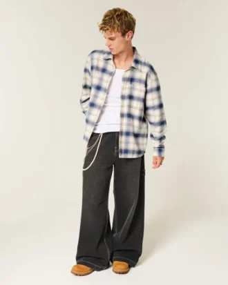 University of Michigan Wolverines Graphic Flannel Shirt