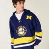 University of Michigan Wolverines Graphic Hockey Jersey Hoodie University of Michigan Wolverines Graphic Hockey Jersey Hoodie